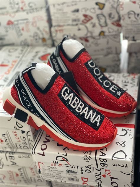 tenis dolce gabbana rojos hombre|dolce gabbana slip on sneakers.